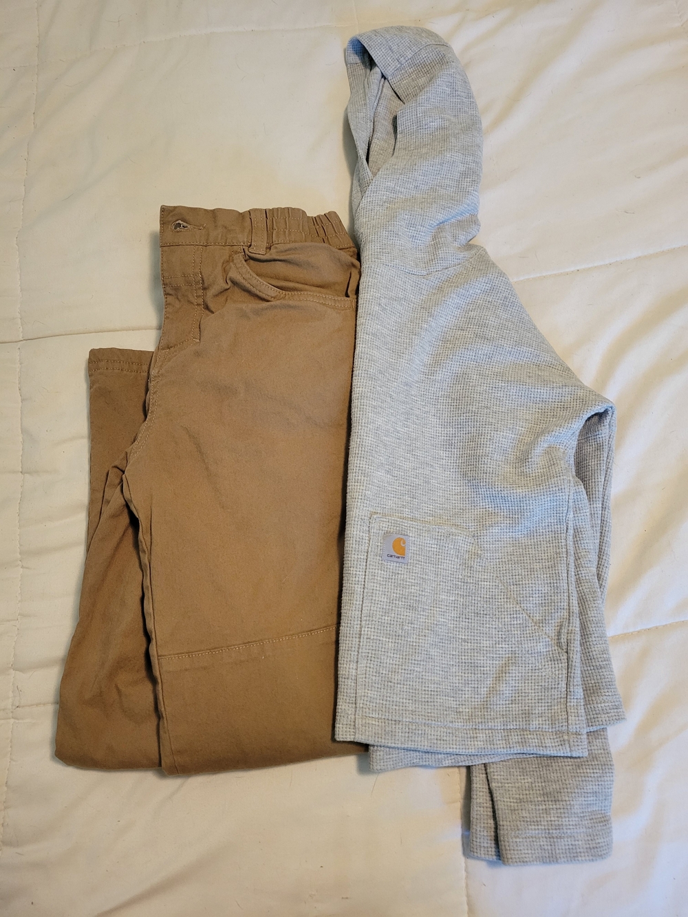 Carhartt Boy's Brown Canvas Work Pants - Rugged Comfort